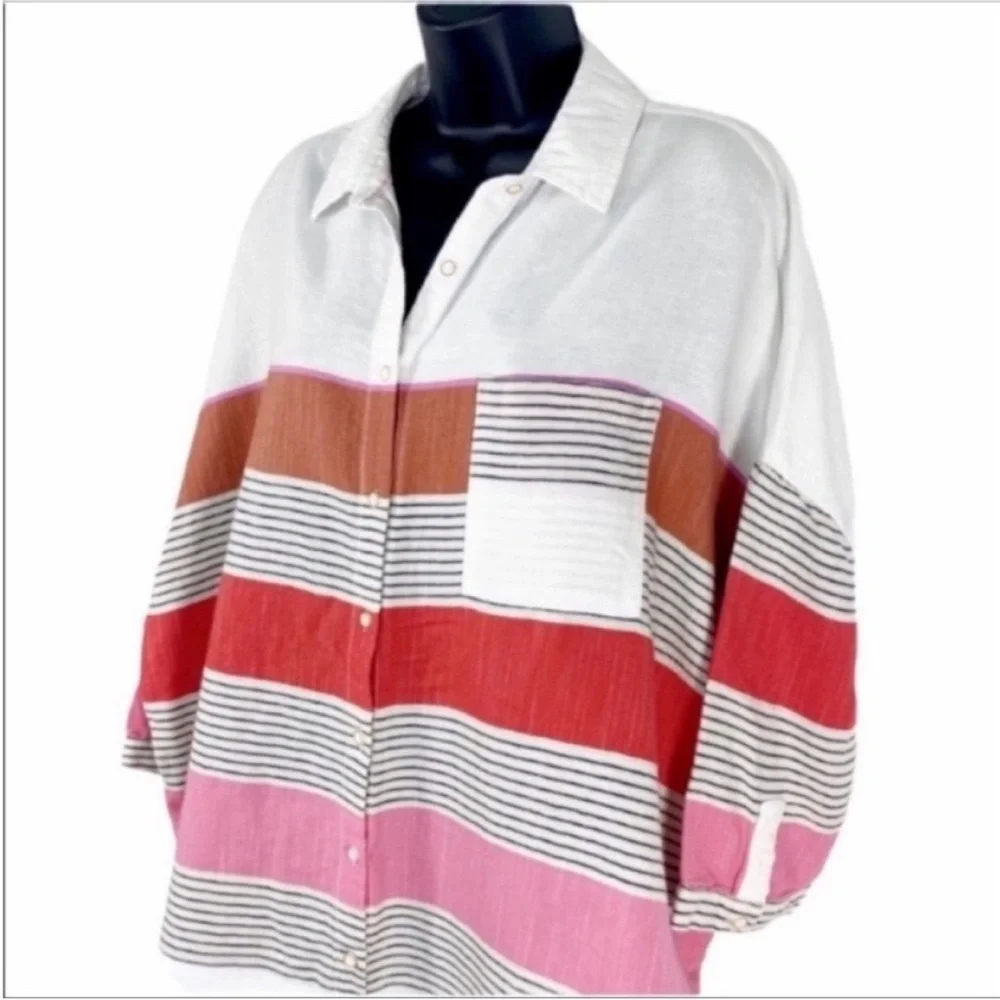 HOLDING HORSES - striped tunic top M/L - Picture 7 of 12